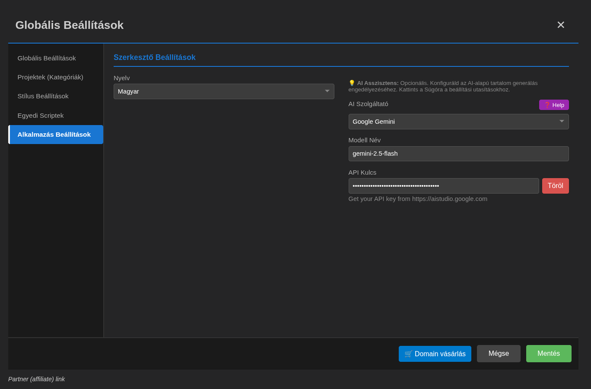 WebVidra portfolio oldal-szerkesztő - weboldalszerkesztő