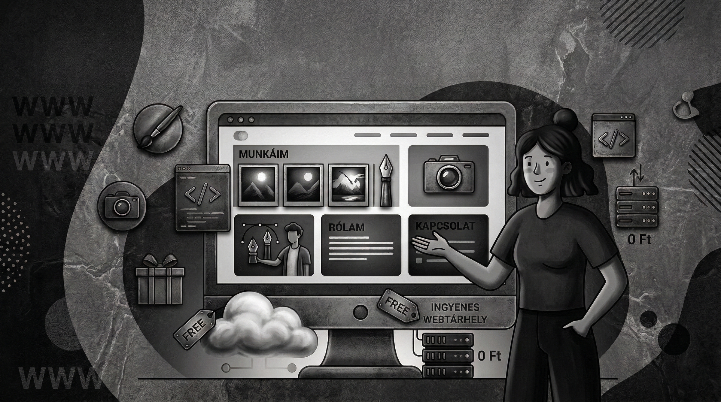 WebVidra | Offline Weboldal Szerkesztő és Generátor - Portfólióoldal ingyenes webtárhelyen galéria borítókép