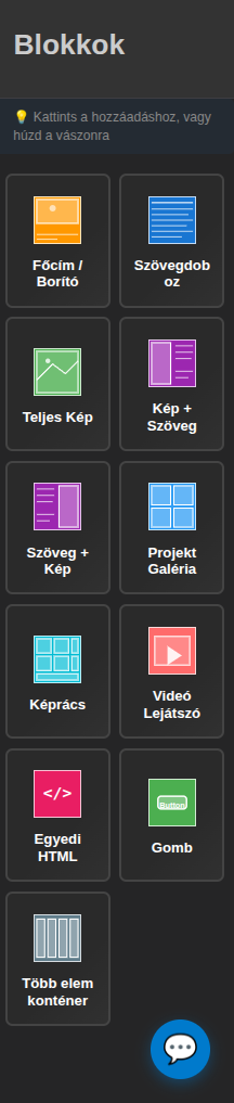 WebVidra portfolio oldal-szerkesztő - weboldalszerkesztő